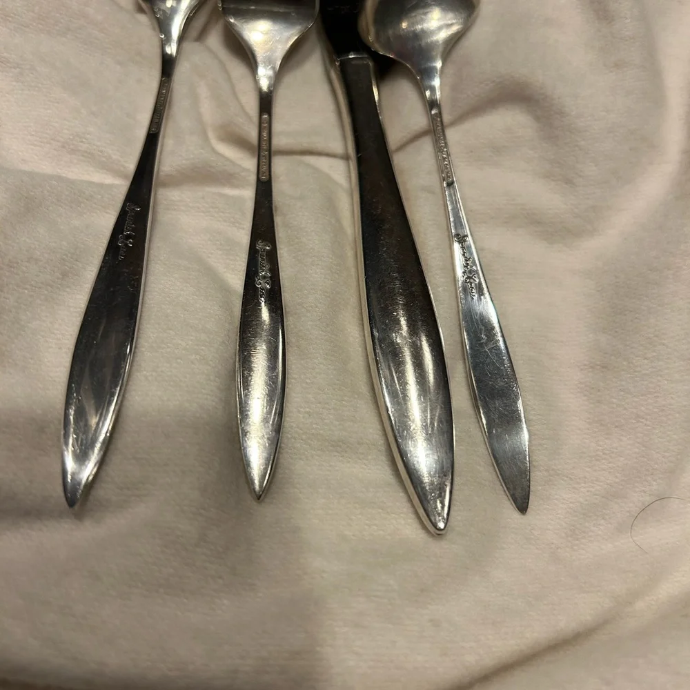 Elegant Spanish Lace Sterling Silverware Set with Intricate Design by Wallace